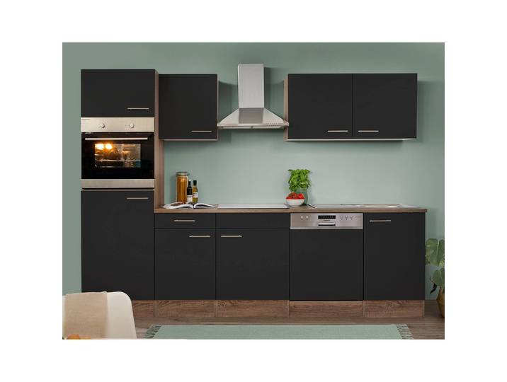 Cuisine Oliver 280cm Noir/Noir