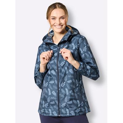 Funktionsjacke CATAMARAN, Damen, Gr. 46, blau (dunkelblau, aqua), 100% Polyester, gemustert, mehrfarbig, unifarben, Jacken Funktionsjacke