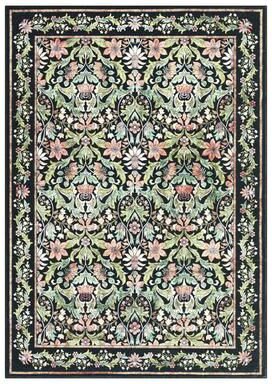Garvee Washable Foldable Printed Area Rug XM - Timeless Floral Shadow, 100% Polyester Non-Slip Floor Carpet