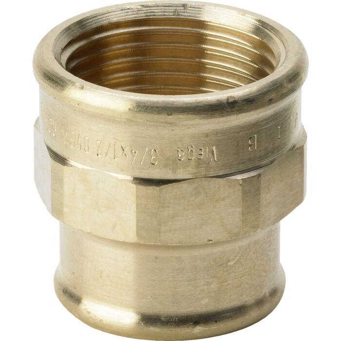 Viega Muffe 271855 Rp 2 1/2 x Rp 2, Rotguss, reduziert