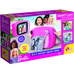 Lisciani 97050 - Barbie Print Cam Sofortbildkamera Kamera Drucker Fotos Kinder Mädchen Photos