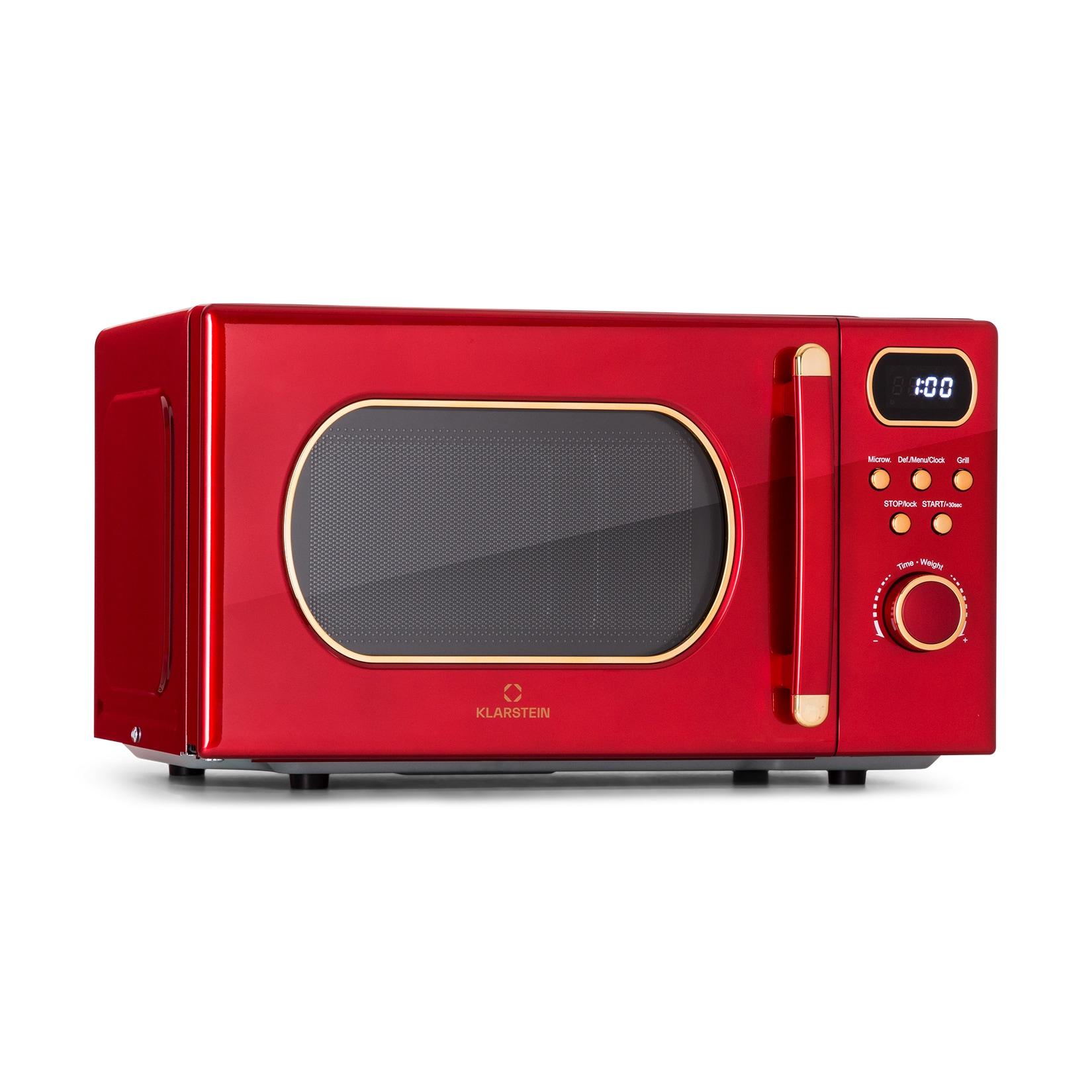 Julieta Mikrowelle mit Grill 20l 700 / 800 W Ø25,5cm 8 Programme Rot
