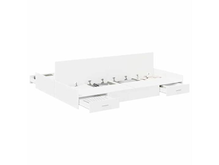 2 Places - Cadre de lit Moderne double - VIDAXL - Avec tiroir - avec rangement avec tête de lit - Avec tiroir - Blanc 140x190 cm
