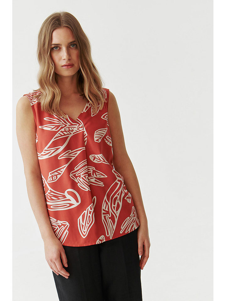 TATUUM Bluse in Rot/ Weiß - 42