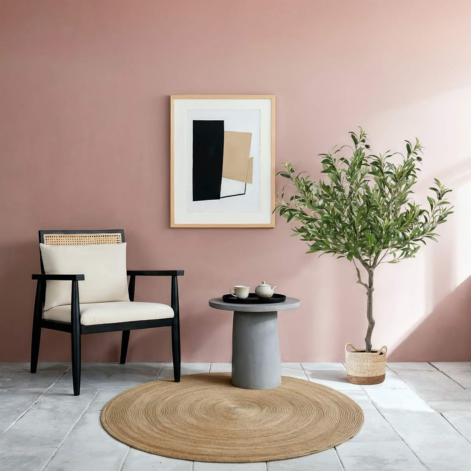 TecTake Kunstmatige olijfboom Oleand met realistische textuur, 120 cm