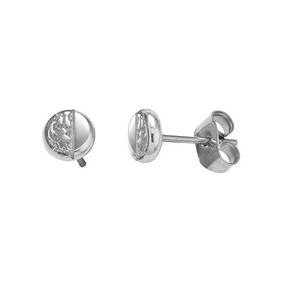 Paar Ohrstecker FIRETTI "Schmuck Geschenk Edelstahl Ohrschmuck Ohrringe Kreis rund", silber (edelstahlfarben), Ohrringe, Damen, 6mm, Edelstahl
