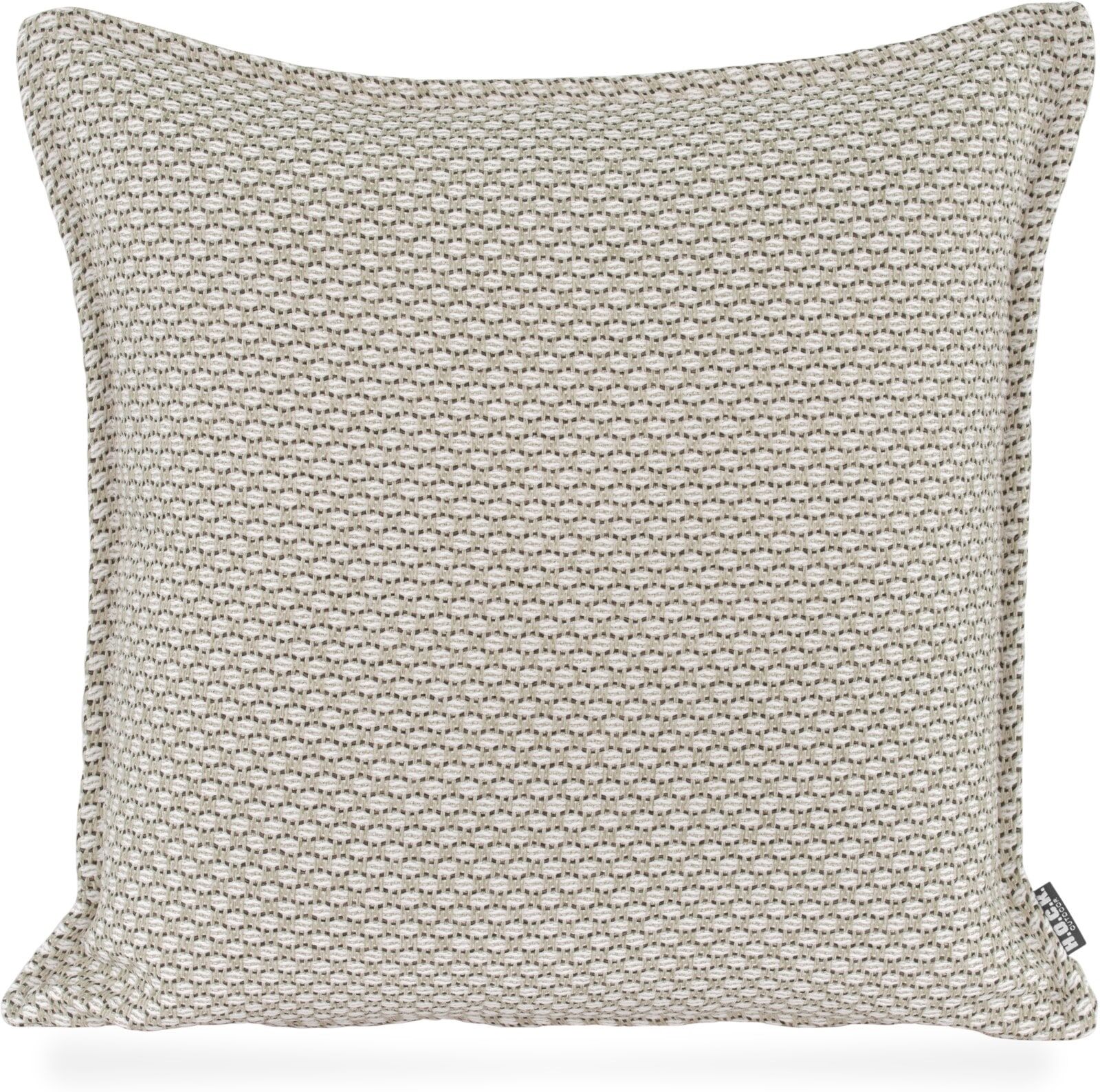 Dekokissen H.O.C.K. "Linocea", beige (beige,natur, gemustert), B:50cm H:10cm L:50cm, Obermaterial: 100% Polypropylen, Dekokissen_Sitzkissen_Kissenhüllen, Dekokissen, Outdoorkissen inkl. Füllung, 45x45cm, Dekokissen, salbei, gemustert beige,natur, gemuster