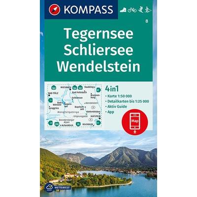 KOMPASS Wanderkarte 8 Tegernsee, Schliersee, Wendelstein 1:50.000, Sonstige von , KOMPASS Freytag & Berndt, 978-3-99121-211-9