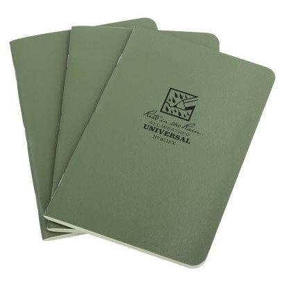 Rite in the Rain Notizbuch Geheftet Field Flex 11,75x17,8cm Universal grün 3er Pack (971FX)