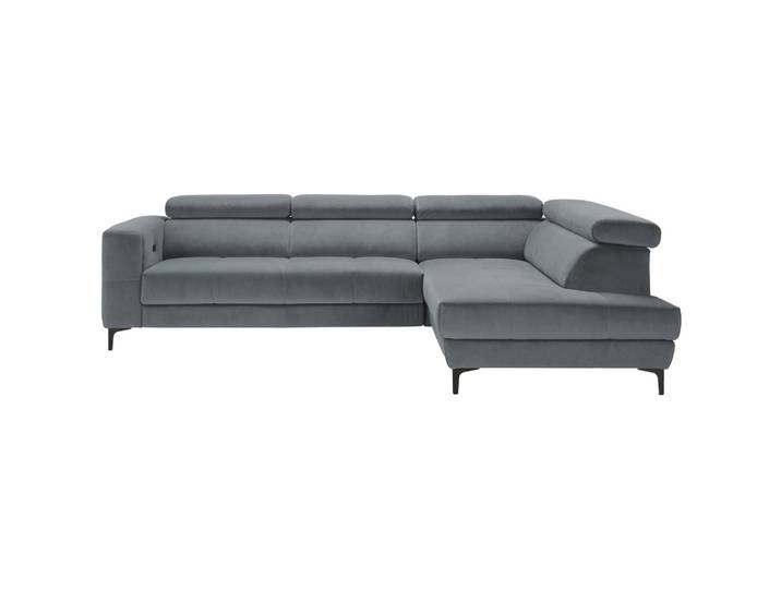 Ecksofa Emma rechts Blaugrau