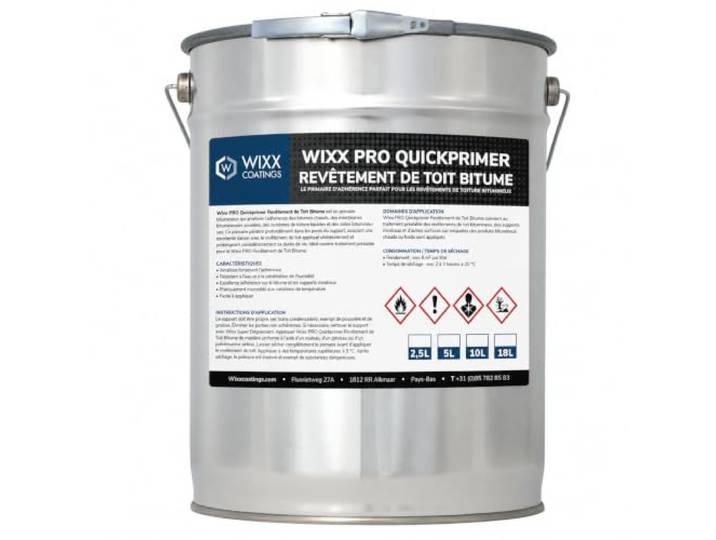 Wixx PRO Quickprimer Dakcoating Bitumen - Zwart - 18L