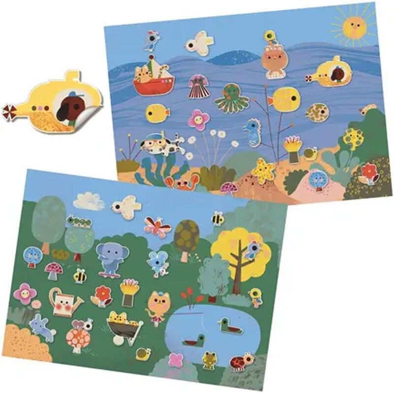 Pochette Stickers épais repositionnables Summertime - Djeco