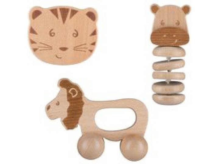 BEBECONFORT Set de 3 jouets en bois
