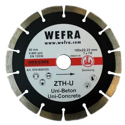 Diamanttrennscheibe WEFRA Universal ZTH-U 180 x 22mm