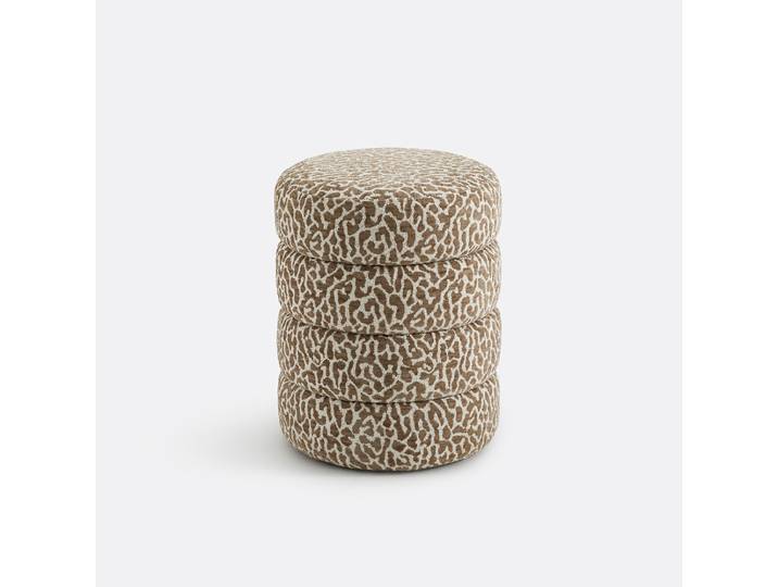 LA REDOUTE Pouf bouclette motif léopard, PILOU