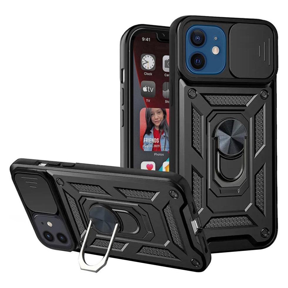 Techsuit - CamShield Series - iPhone 12 / iPhone 12 Pro - Black (Apple iPhone 12, Apple iPhone 12 Pro) (56342654)
