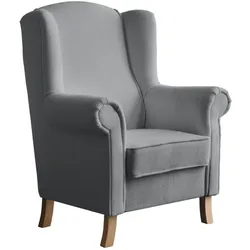 OHRENSESSEL Leonardo grau boucle-stoff