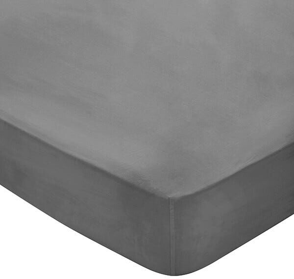 Bedeck of Belfast 300 Thread Count Fitted Sheet Super King Size Charcoal