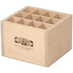 KOH Aufsteller Holz leer 12 Fächer 12x11,5x8,7 cm