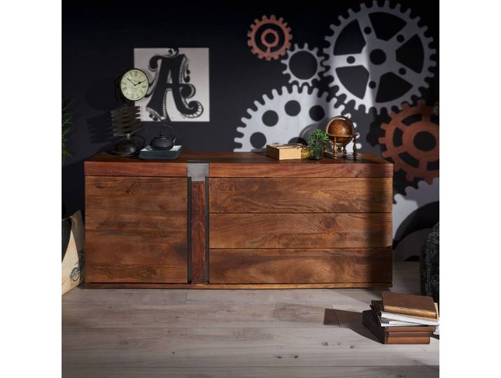 Sideboard Mango 180x45x75 braun lackiert Amsterdam #11