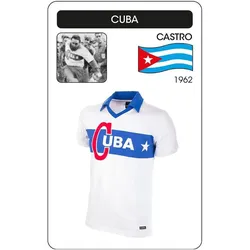 Copa Football, Herren, Fussballtrikot, Kuba Fidel Castro 1962 Retro Trikot (M), Weiss