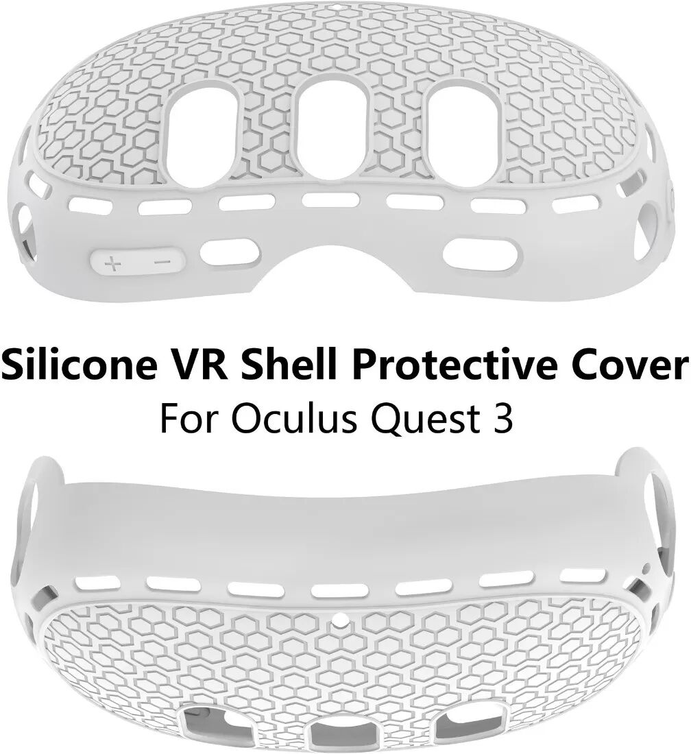 INF Silikon Schutzhülle Kompatibel mit Meta Quest 3 VR Headset - Kratzfest & Stoßfest Grau
