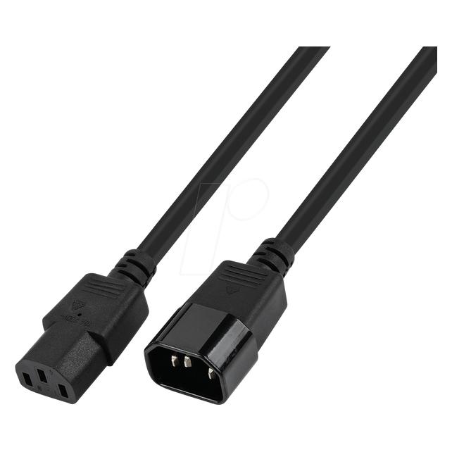 TTL NETZKABEL C13-zu-C14-Netzkabel, 3,0 m, schwarz (3 m) (7100-3,0M)