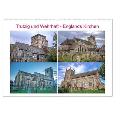 Trutzig und Wehrhaft - Englands Kirchen (Wandkalender 2026 DIN A2 quer), CALVENDO Monatskalender