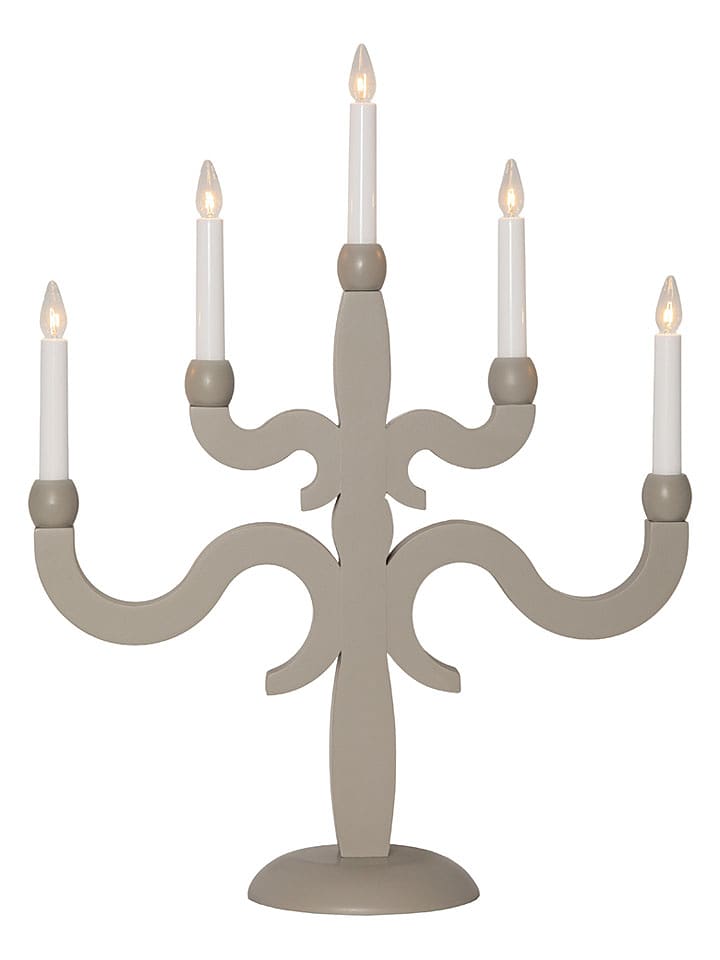 STAR Trading Fensterleuchter "Canna" in Beige - (B)43 x (H)55 cm - onesize