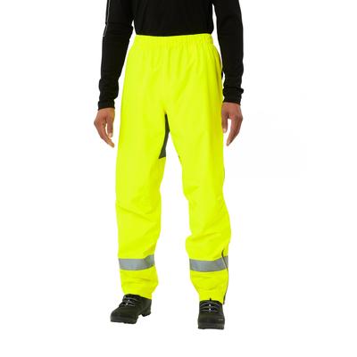 Regenhose VAUDE "MEN'S LUMINUM RAIN PANTS", Herren, Gr. XXL, N-Gr, gelb (neon gelb), Obermaterial: 100% Polyester. Futter: 100% Polyester, Hosen Regenhose, Wasserdicht