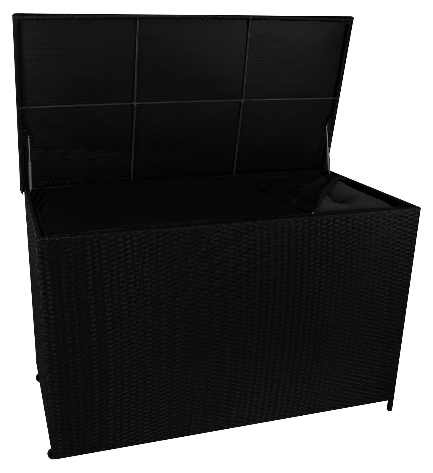 Monster Shop Rieten opbergkist voor kussens model 996L zwart