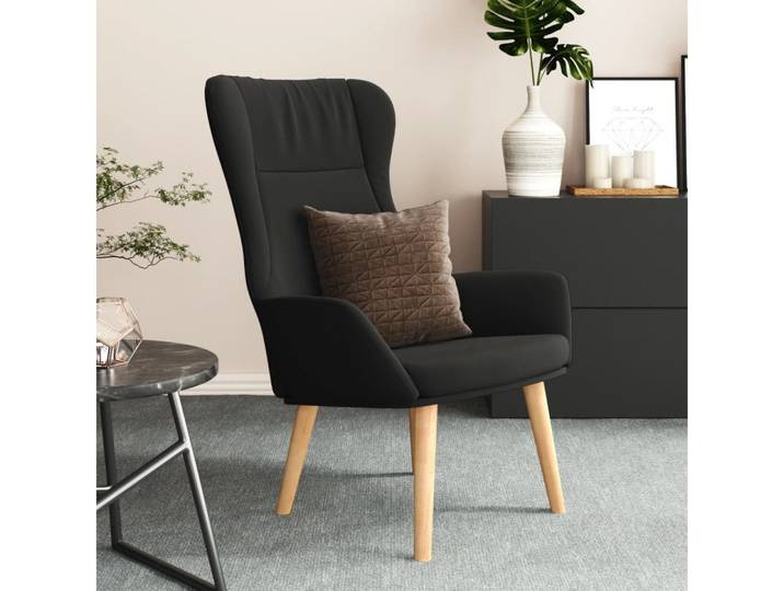 furnicato Relaxsessel 70 x 77 x 94 cm Schwarz, Atmungsaktiver Loungesessel mit stabilem Metallrahmen für Wohnraum