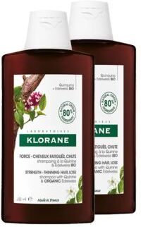Klorane Weakened Shampoo with Quinine and Edelweiss Bio 2 x 400 ml