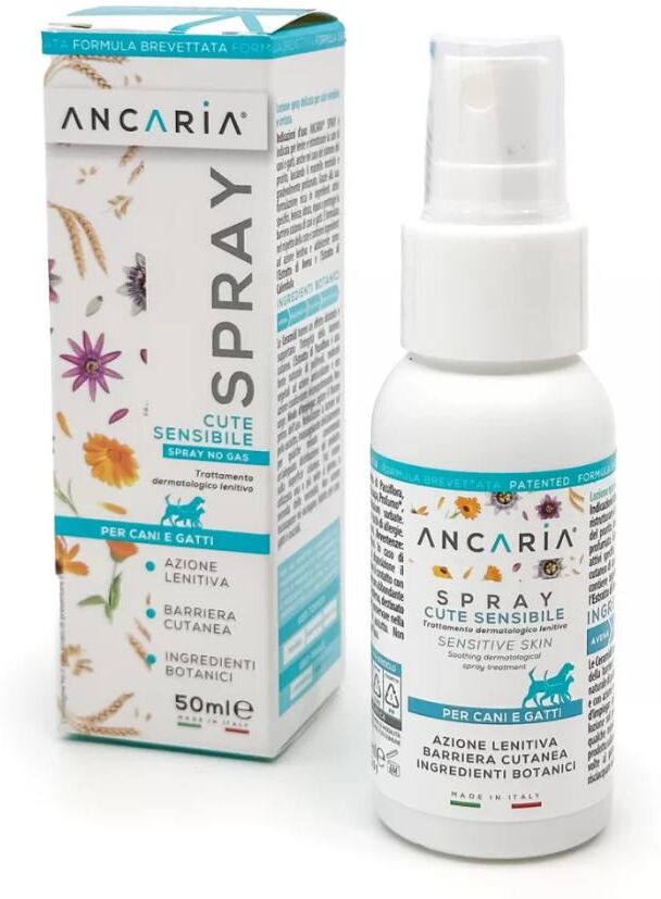 Ancaria Lozione Spray Cute Sensibile per Cani e Gatti 50ML