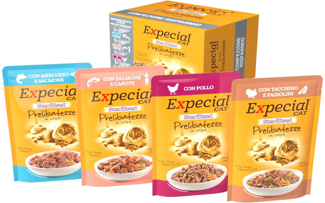 Expecial Cat Sterilised Prelibatezze Busta Multipack 12x85G MIX CARNE E PESCE