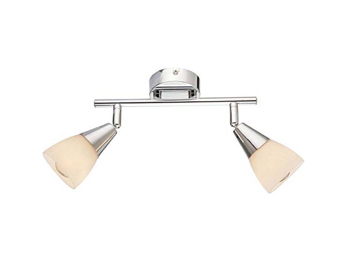 Modischer 2-flg Spot Strahler Esszimmer Chrom Glas Flur Globo TADEUS 54919-2