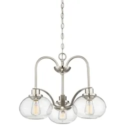 Elstead Lighting Quoizel Trilogy 3-flammige Pendelleuchte E27 Nickel gebürstet