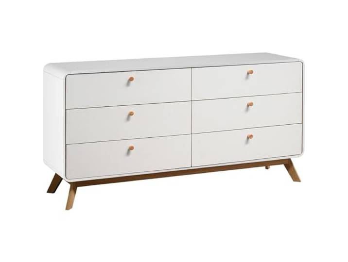 Cassie Sideboard mit 3+3 Schubladen aus Spanplatte Weiß (BxTxH) 150x39x74 cm