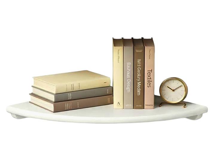 Étagère d'angle Relaxdays\, H x l x P : 3 x 35 x 35 cm\, bois de noyer\, salon\, décoration\, capacité de charge : 5 kg\, étagère suspendue\, blanche