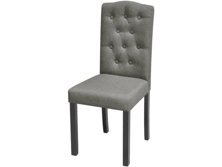 vidaXL Chaises de salle à manger 4 pcs. Gris Tissu