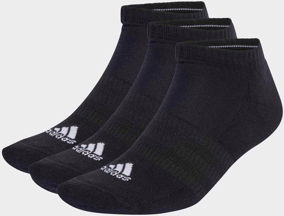 Adidas Pack de 3 pares de calcetines tobilleros Cushioned .  (M) Negro
