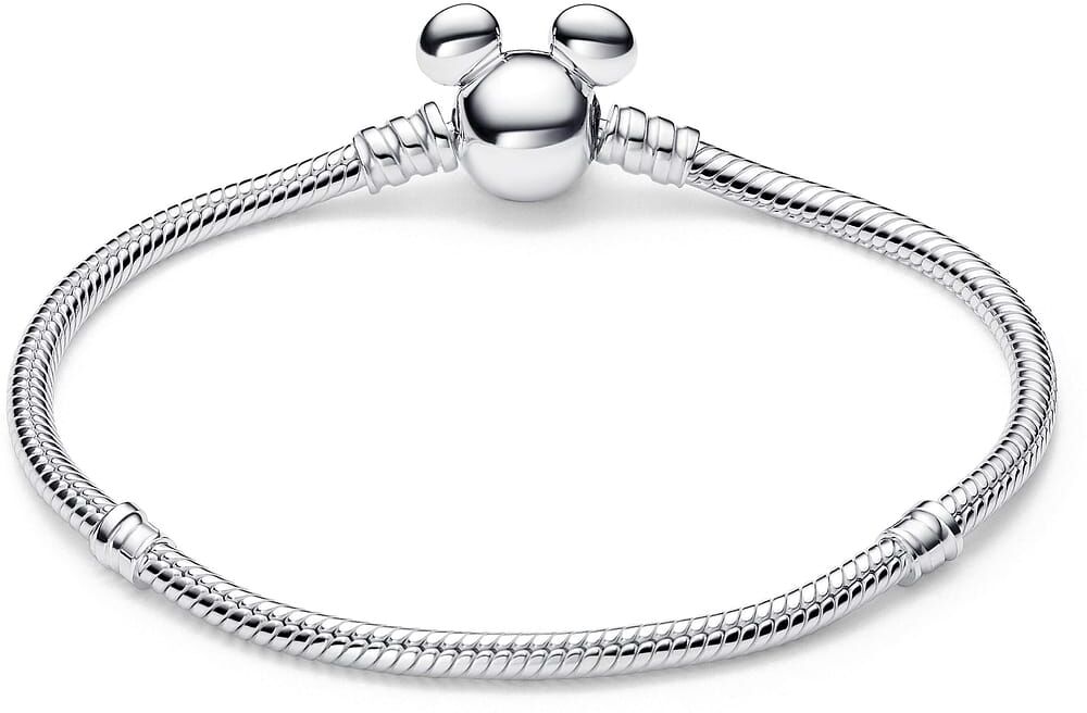 Bracelet Pandora Disney Maille Serpent Fermoir Mickey Pandora Moments Femme