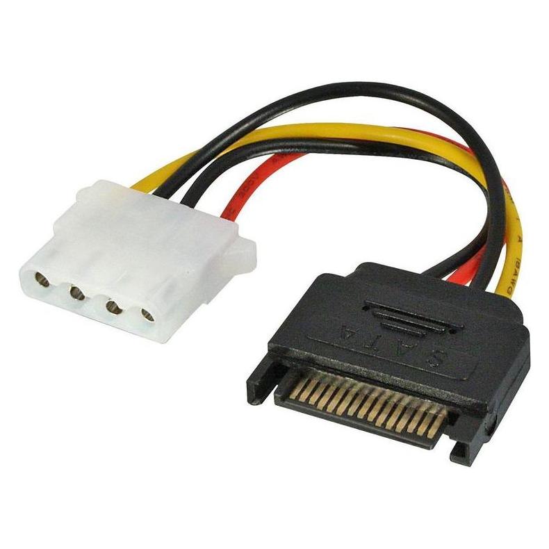 Lindy Netzteil interne Stromversorgung, 4-polig (W) bis SATA Leistung (M) (15 cm, SATA) (70396)