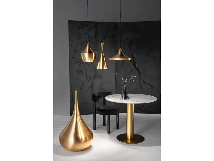 Hanglamp Beat, dimbaar, messing / goud, Woon-/ Eetkamer, Messing, Design, hanglamp