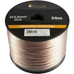 Libox Kabel 2x2,50 Lautsprecherkabel LB0009-50 (50 m, 2.50 mm2), Lautsprecherkabel, Transparent