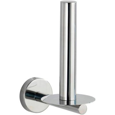 Toiletten-Ersatzrollenhalter WENKO "Bosio", silber (silberfarben), B:8cm H:18cm L:12cm, Edelstahl, Toilettenpapierhalter, Edelstahl, rostfrei