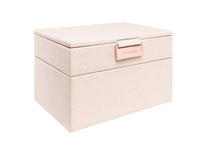 Schmuckbox Sofia, Stackers, rosa, Kunstleder