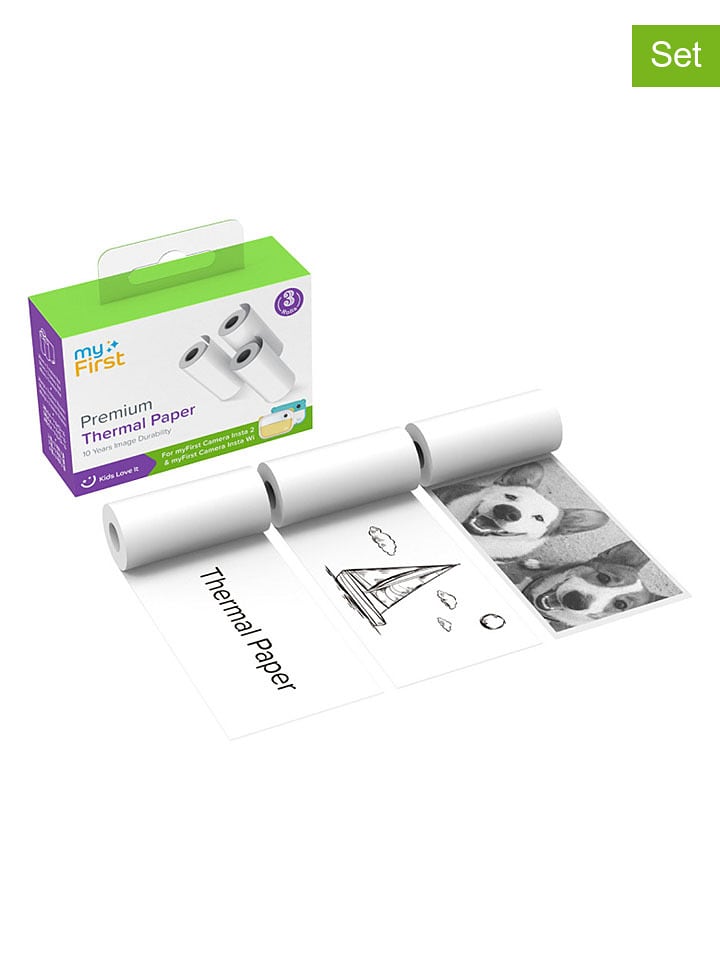 myFirst 3er-Set: Thermopapier-Rollen in Weiß - (L)360 x (B)5,7 cm - onesize