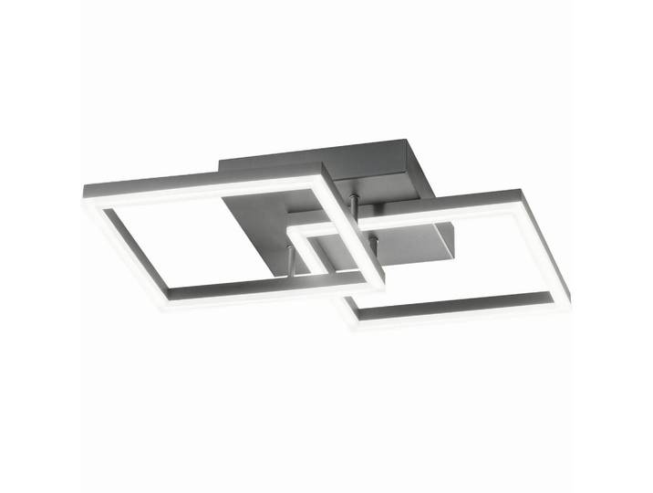 Fabas Luce Led-Deckenleuchte Bard, Anthrazit, Metall, Kunststoff, 45x10x45 cm, DIN EN ISO 9001, Lampen & Leuchten, LED Beleuchtung, LED-Deckenleuchten