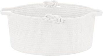 Unique Woven Storage Basket Bin with Handle for Blankets Clothes Shoes